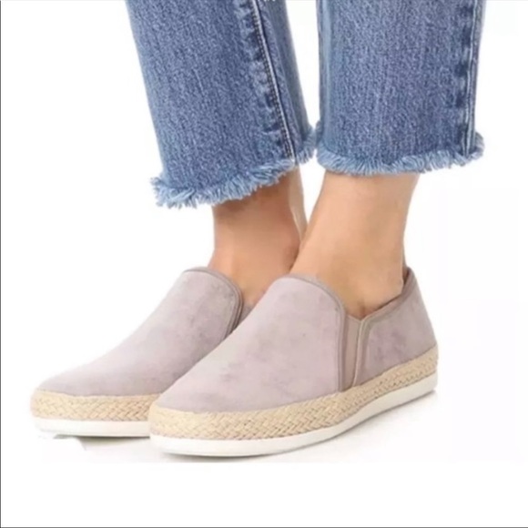 Vince Shoes - VINCE Acker Gray Suede Leather Espadrille Sneakers Size 6